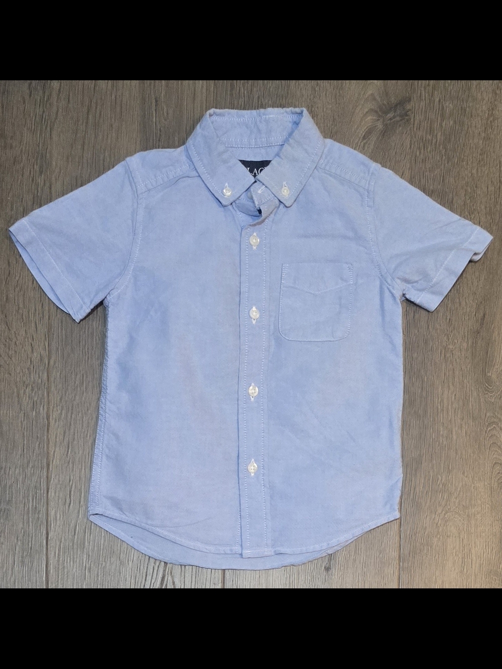 The Childrens Place Light Blue Short-Sleeve Button-Down Shirt Boys Size 4